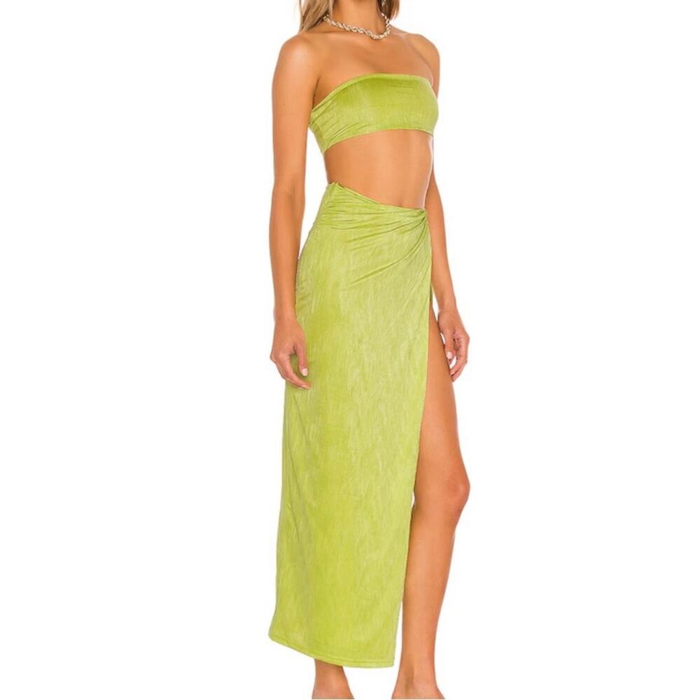 NWOT Superdown Lime Green bandeau top and Skirt Set size XS - Picture 4 of 14
